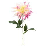 Grand dahlia artificiel rose et crème