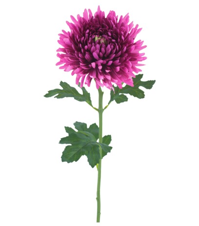 Tige de chrysanthème artificiel fuchsia
