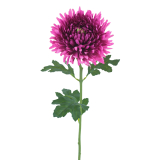 Tige de chrysanthème artificiel fuchsia