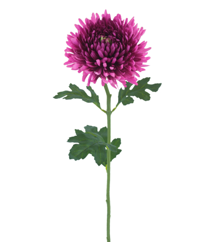 Tige de chrysanthème artificiel fuchsia