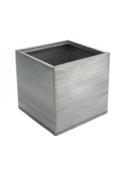 Cache-pot cubique titanium