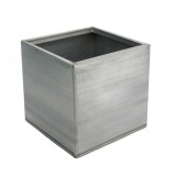 Cache-pot cubique titanium