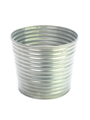 Cache-pot strié en zinc