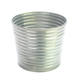 Cache-pot strié en zinc