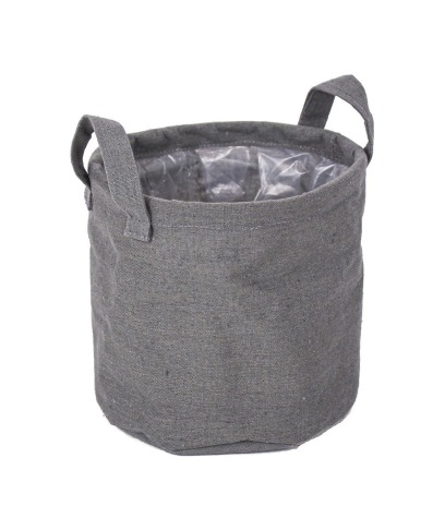 Cache-pot en toile de jute