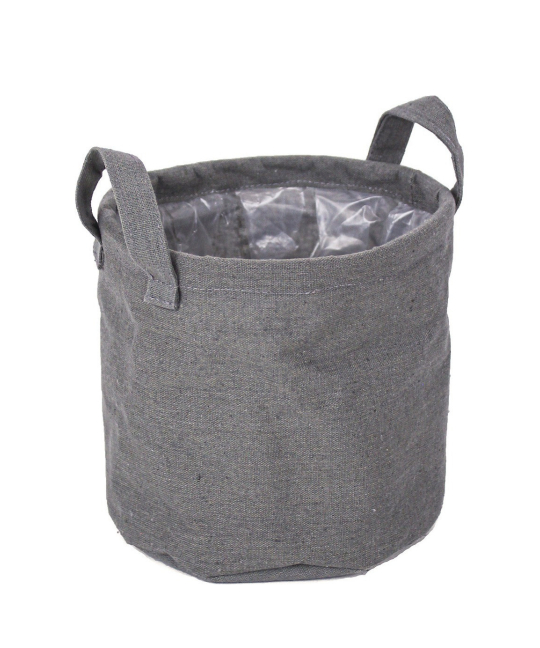 Cache-pot en toile de jute