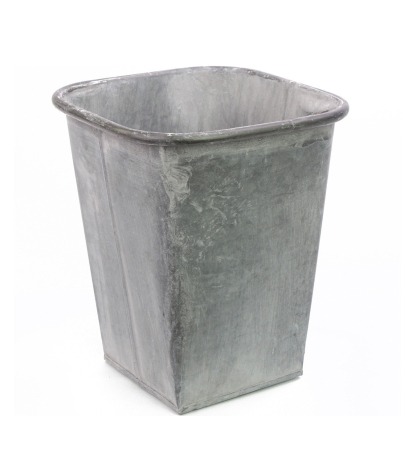 Cache-pot zinc vieilli