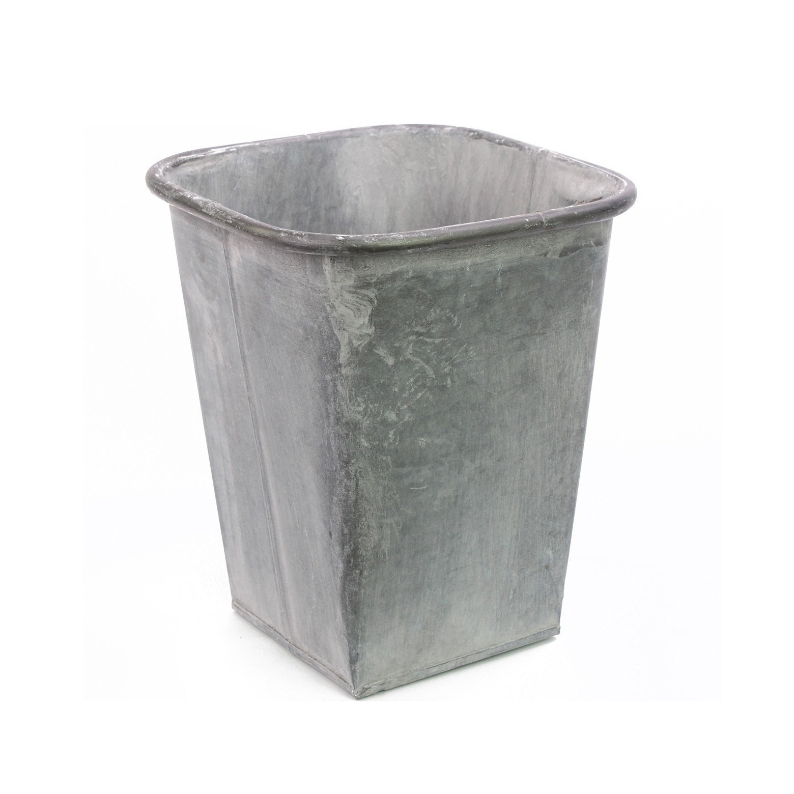 Cache-pot zinc vieilli