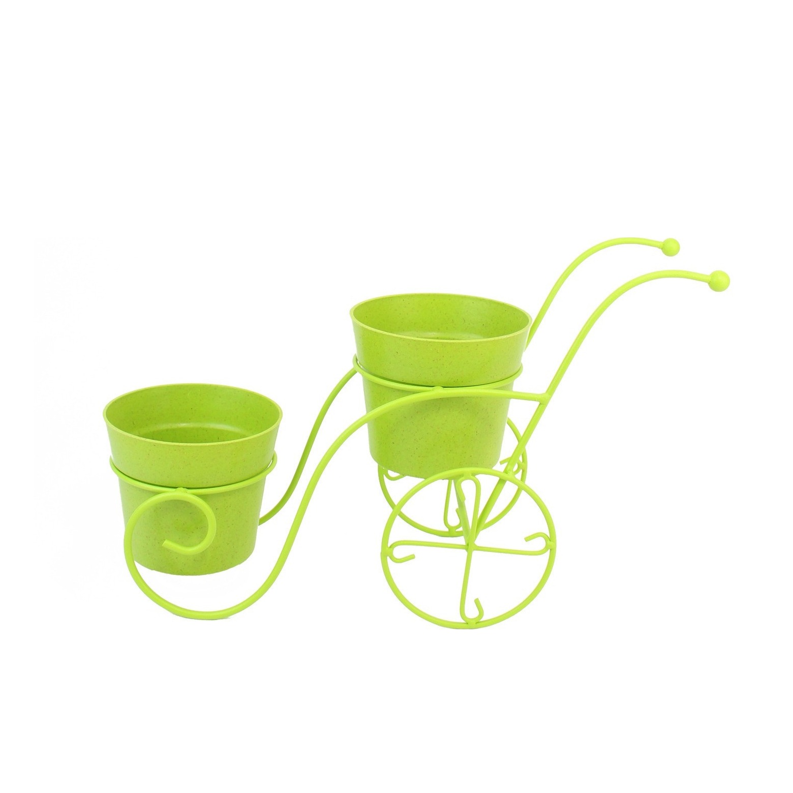 Brouette en zinc vert