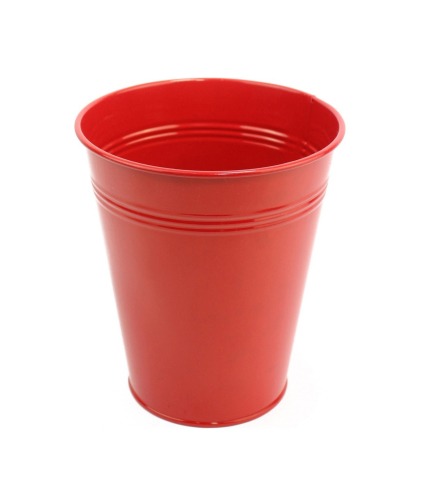 Pot en zinc rouge