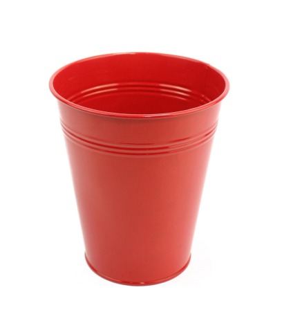 Pot en zinc rouge