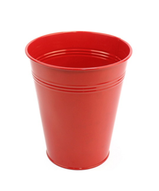 Pot en zinc rouge