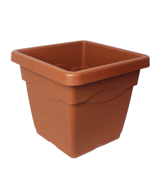 Grand pot carré marron