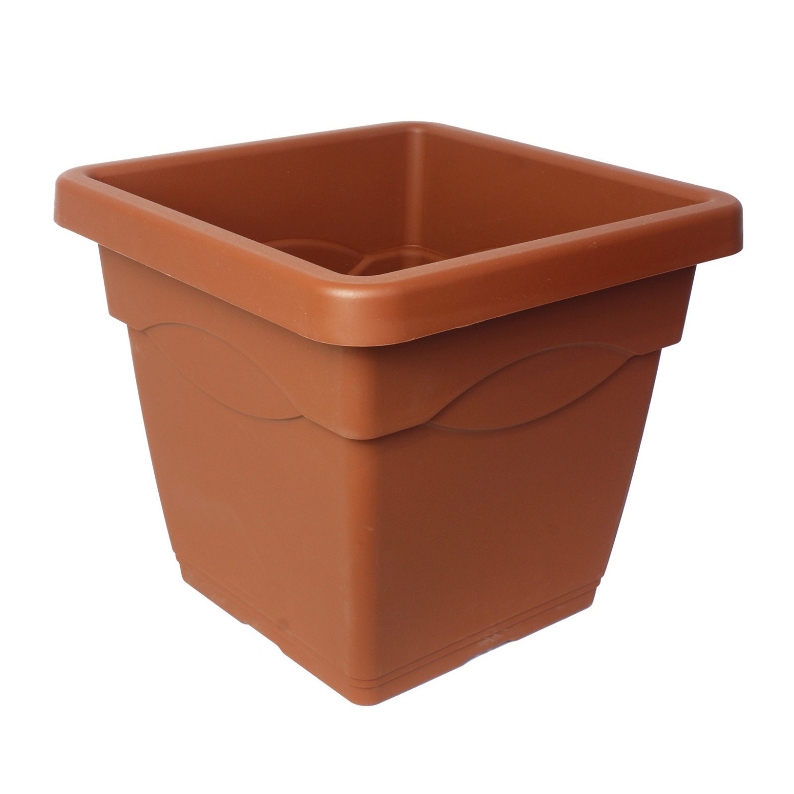 Grand pot carré marron