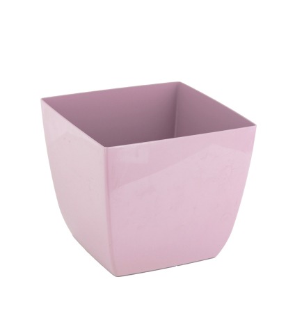 Pot plastique carré lilas curvo