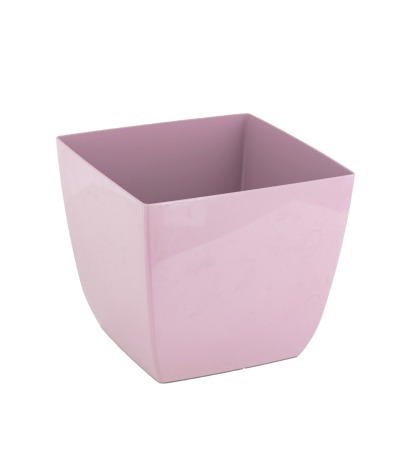 Pot plastique carré lilas curvo