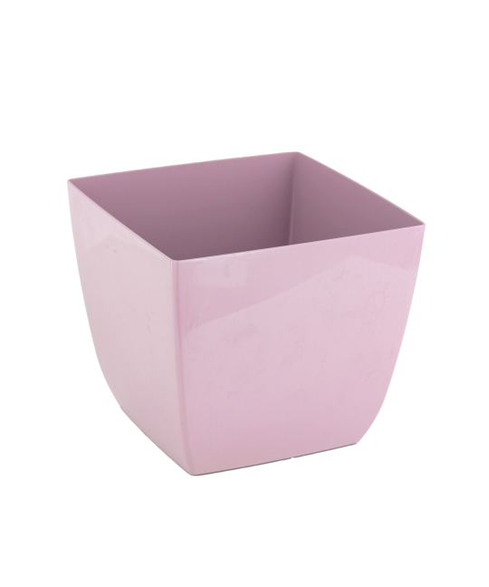 Pot plastique carré lilas curvo