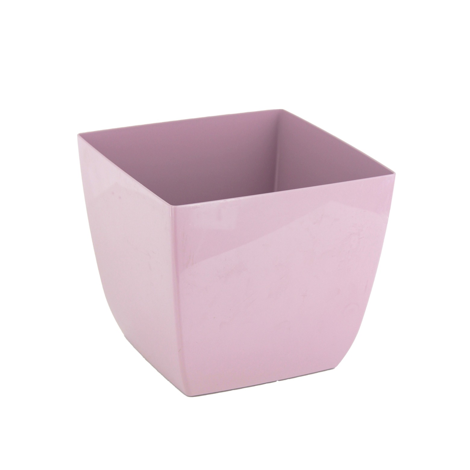 Pot plastique carré lilas curvo