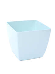 Pot plastique carré bleu ciel curvo