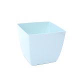 Pot plastique carré bleu ciel curvo
