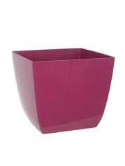 Pot plastique carré rose curvo