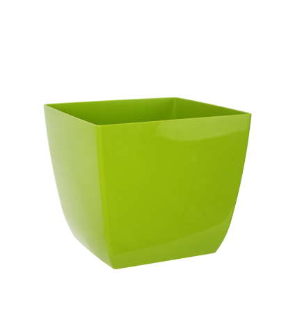 Pot plastique carré vert curvo