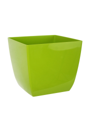 Pot plastique carré vert curvo