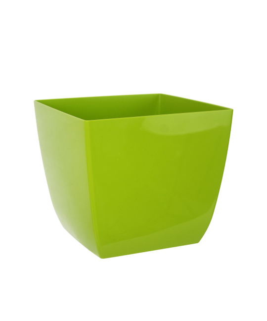 Pot plastique carré vert curvo