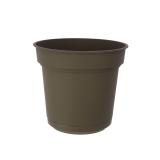 Pot rond marron PIATTINO (avec soucoupe)