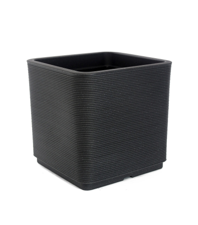 Grand pot gris anthracite STRIATO