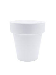Pot plastique rond blanc
