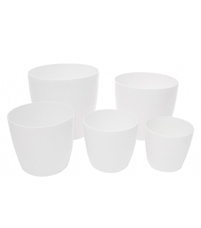 Pot plastique rond blanc PRIMO
