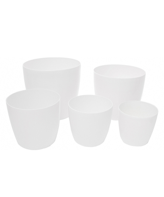 Pot plastique rond blanc PRIMO