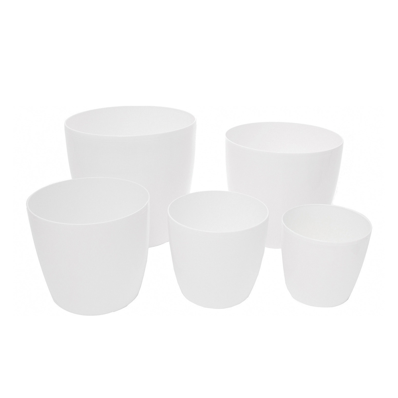 Pot plastique rond blanc PRIMO