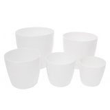 Pot plastique rond blanc PRIMO