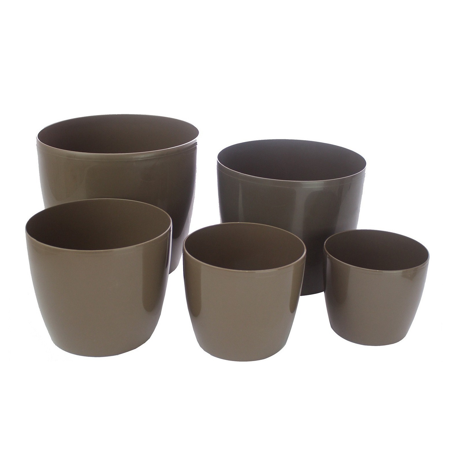 Pot plastique rond marron PRIMO