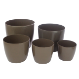 Pot plastique rond marron PRIMO