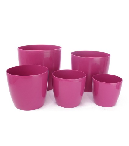 Pot plastique rose fuchsia PRIMO