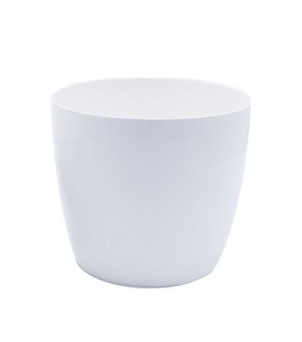 Cache-pot blanc mat