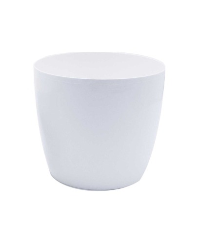 Cache-pot blanc mat