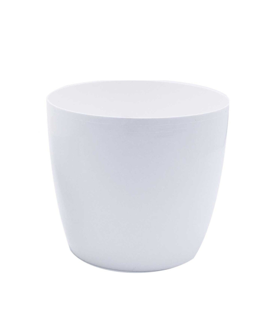 Cache-pot blanc mat
