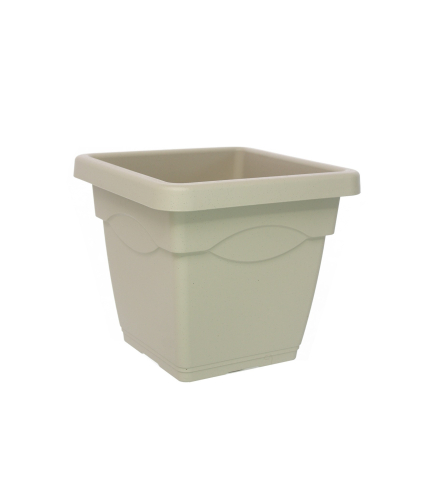 Grand pot gris clair plastique