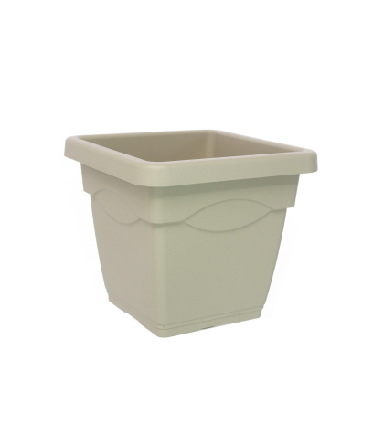 Grand pot gris clair plastique