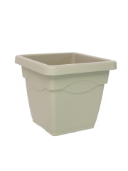 Grand pot gris clair plastique