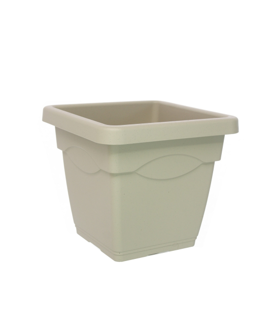 Grand pot gris clair plastique