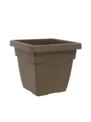 Grand pot carré taupe TERRACOTA