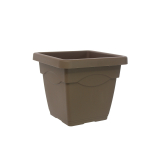 Grand pot carré taupe TERRACOTA