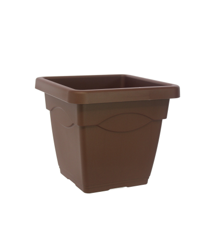 Grand pot carré marron