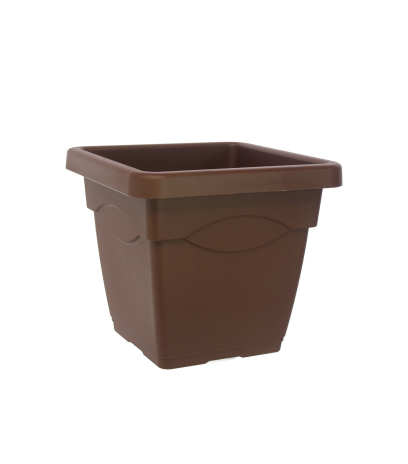 Grand pot carré marron