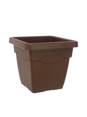 Grand pot carré marron